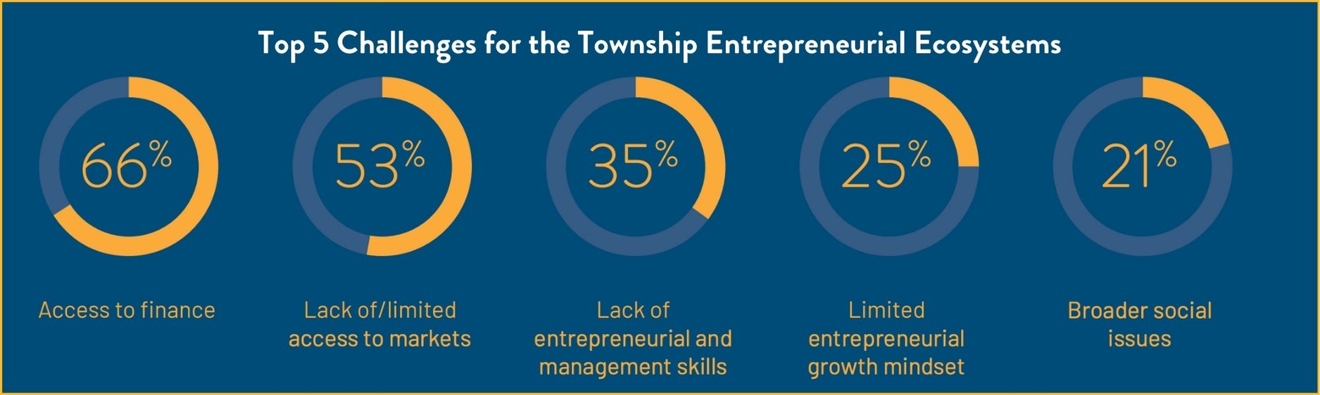 Source: ANDE Ecosystem Top 5 Challenges for the Township Entrepreneurial Ecosystems. Snapshot on Township Economies in South Africa