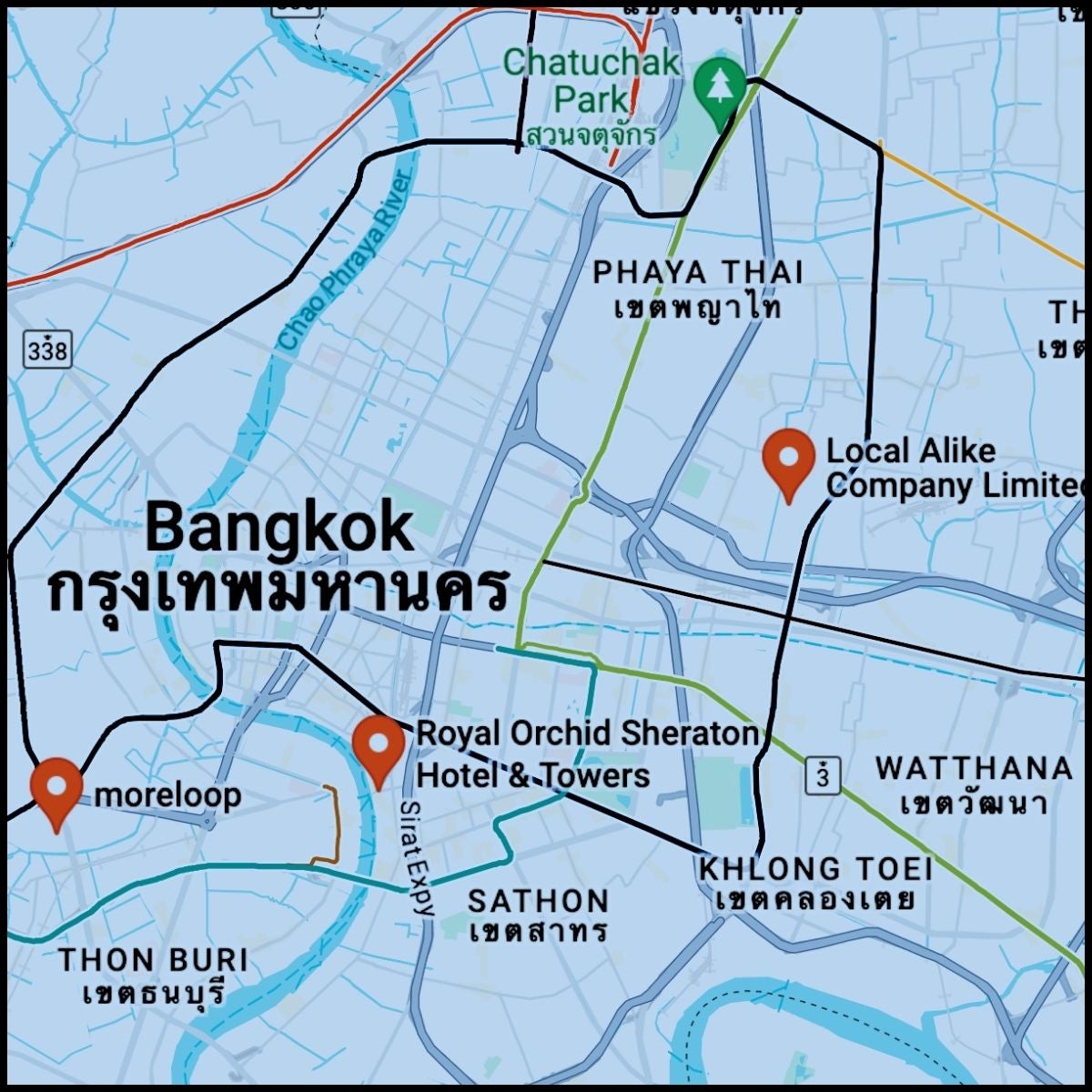 Bangok map off site excursions 