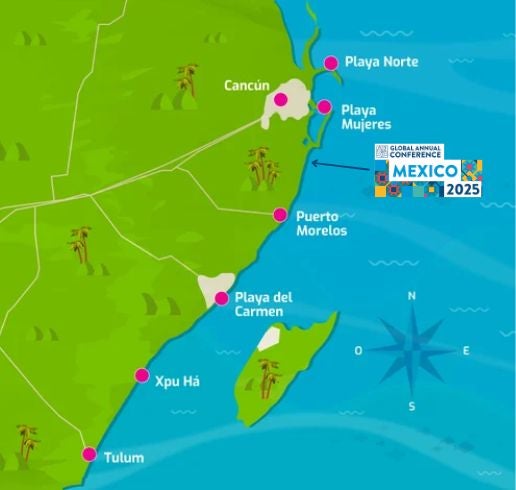 Map Riviera Maya Cancun Conference Location Map ilustration of Riviera Maya, Cancún, AC 2025
