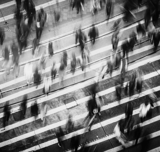People Crossing Movement Bw Michael Chai People Crossing Movement Bw Michael Chai