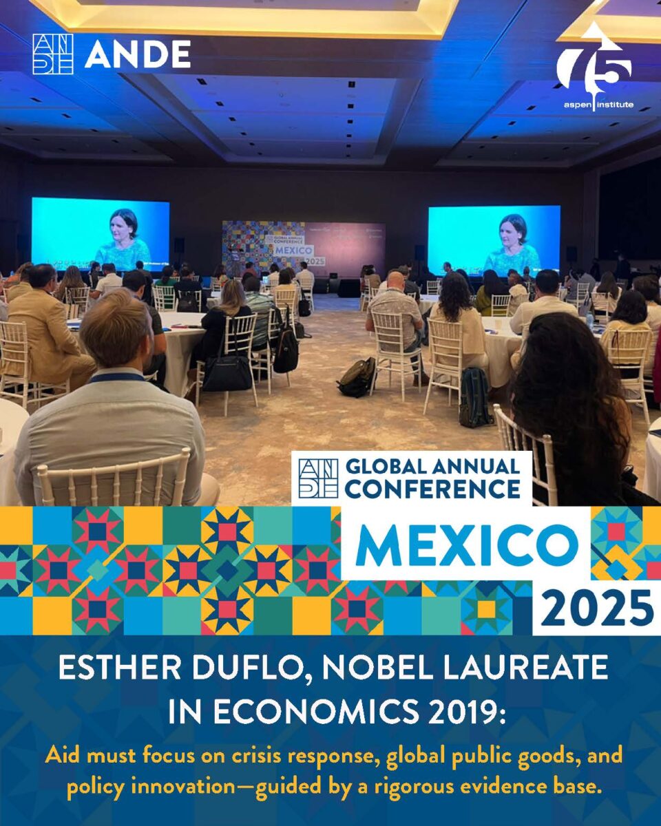 Esther Duflo, Nobel Laureate in Economics 2019: Aid must focus on crisis response, global public goods, and policy innovation—guided by a rigorous evidence base.