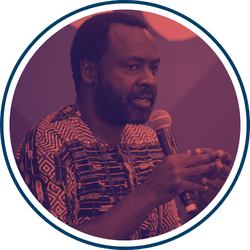 Joram Mwinamo, CEO of SNDBX | The Village Formula with a red filter
